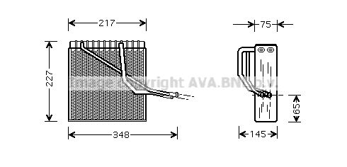 AVA QUALITY COOLING Iztvaikotājs, Gaisa kondicionēšanas sistēma VWV055